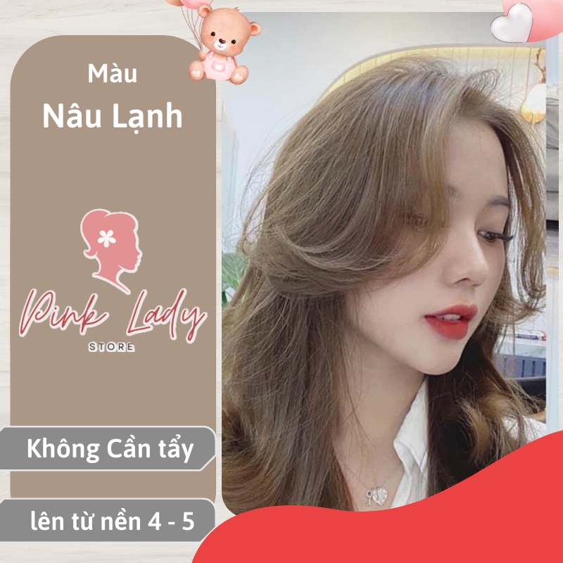 Thuốc nhuộm tóc nâu lạnh ánh khói không cần tẩy tại nhà giá rẻ chính hãng OL17