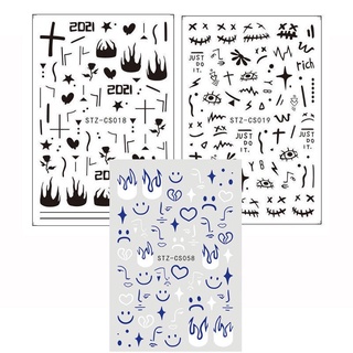 (nhiều mẫu) Nhãn dán, Sticker trang trí móng Icon