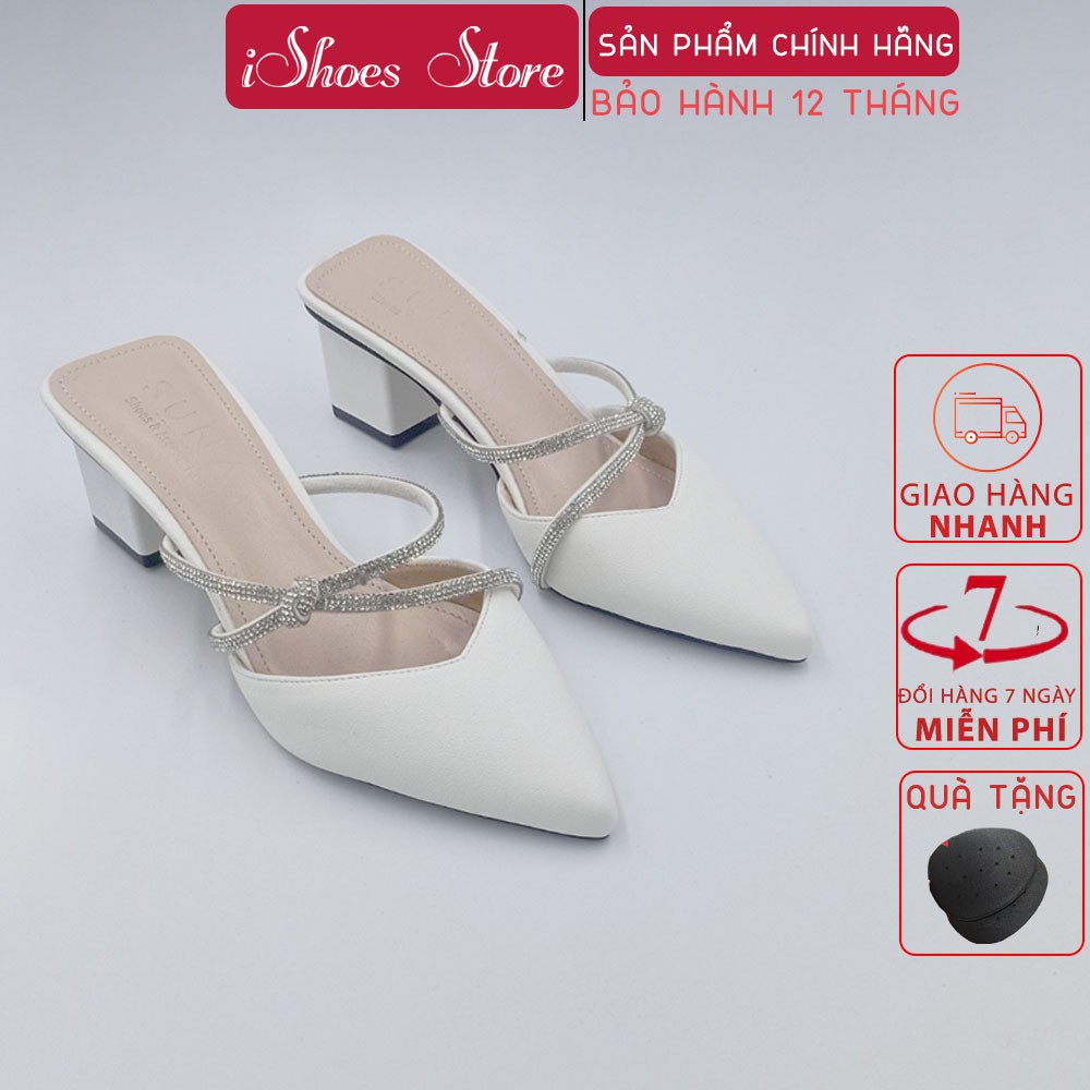 Sandal nữ quai kim tuyến 5cm đế vuông - X179