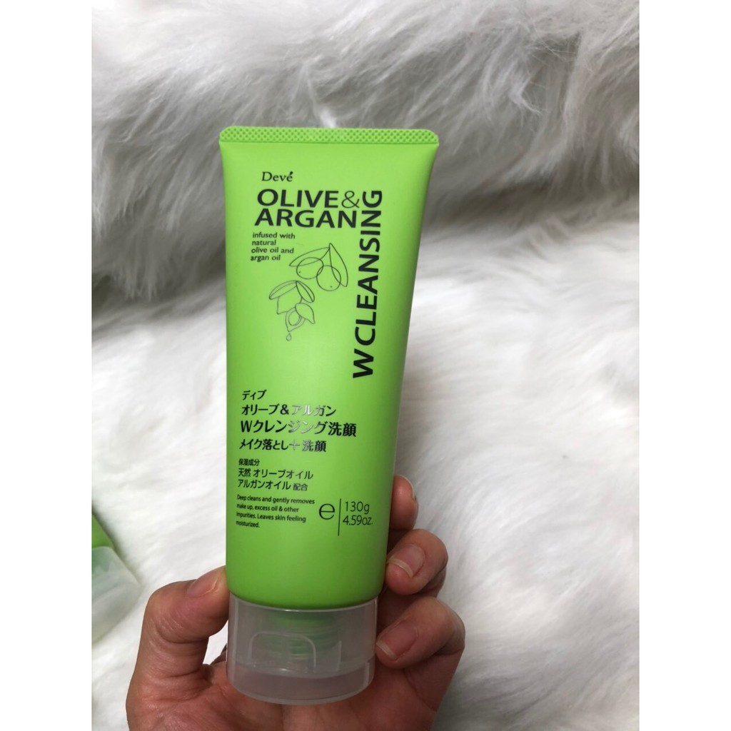 SỮA RỬA MẶT TẨY TRANG DEVE CHIẾT XUẤT DẦU OLIVE & ARGAN (TUÝP 130G) | BigBuy360 - bigbuy360.vn