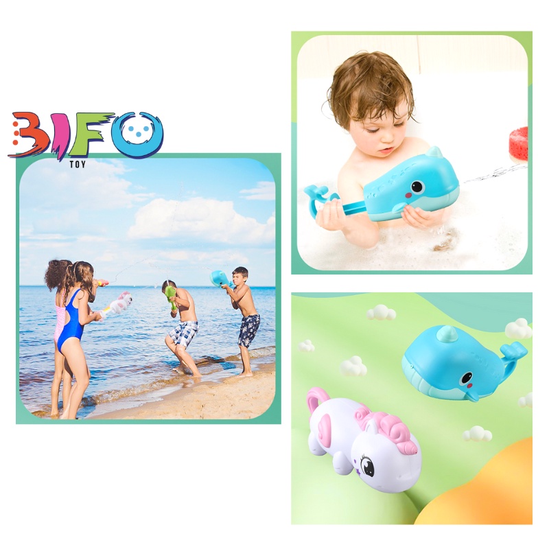Súng nước, đồ chơi súng phun nước cầm tay hình cá sấu, cá mập, hươu cao cổ, khủng long đáng yêu cho bé