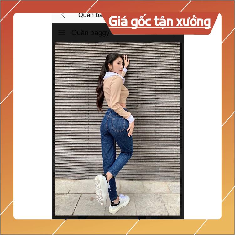 Quần jean bò baggy nữ jeans lưng cao chất xịn hàng Quảng Châu phong cách Hàn Quốc style hot năm 2021-HAPONO-J037 | BigBuy360 - bigbuy360.vn