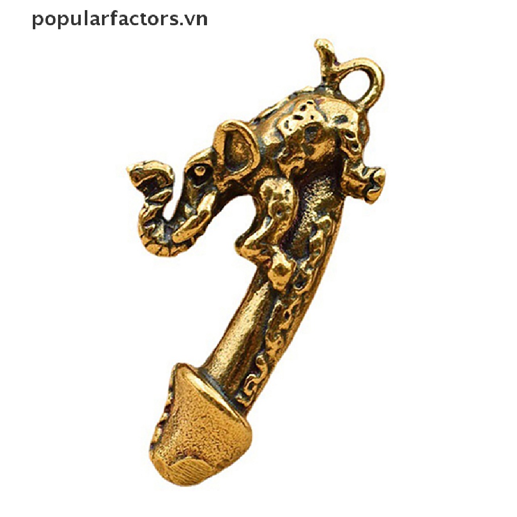 Mặt Dây Chuyền / Móc Khóa Hình Chú Voi Bằng Đồng Thau Độc Đáo