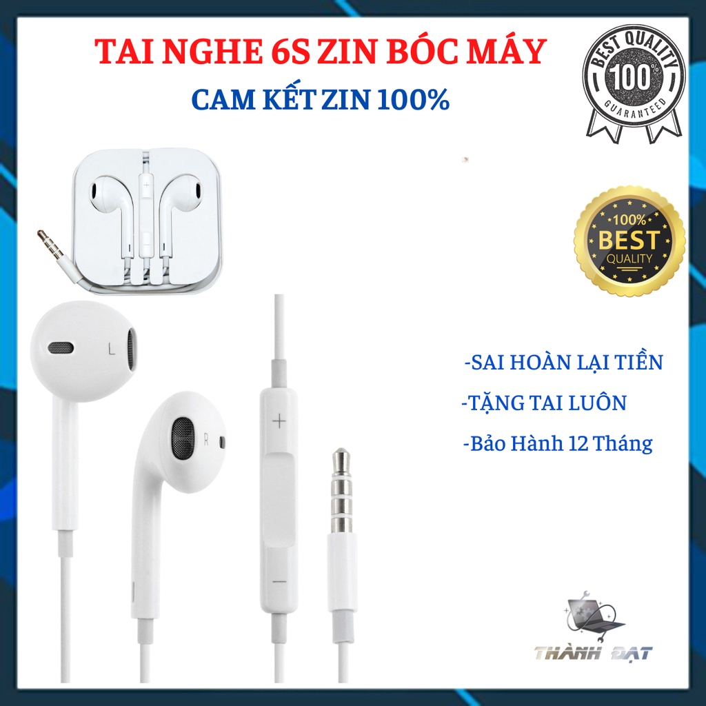 Tai nghe ip 6/6s/6plus/6s plus Zin chân tròn 3.5