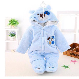 Bộ body liền lông gấu cho bé trai và bé gái