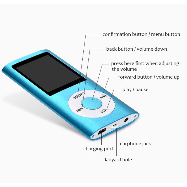 Máy Nghe Nhạc MP3 MP4 1.8 "LCD Phong Cách IPod