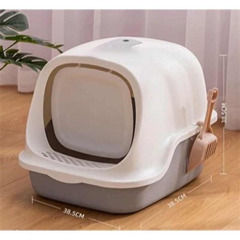 Nhà vệ sinh mèo nắp vỏ sò - Phụ kiện thú cưng Hà Nội