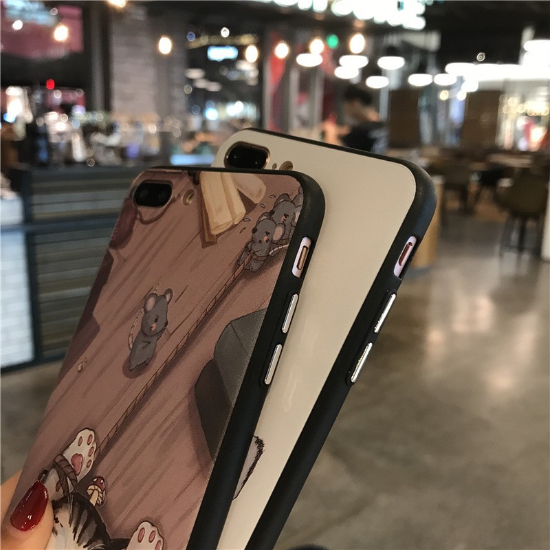 [ IPHONE ] Ốp Lưng Silicon Chó Mèo - D050 | BigBuy360 - bigbuy360.vn