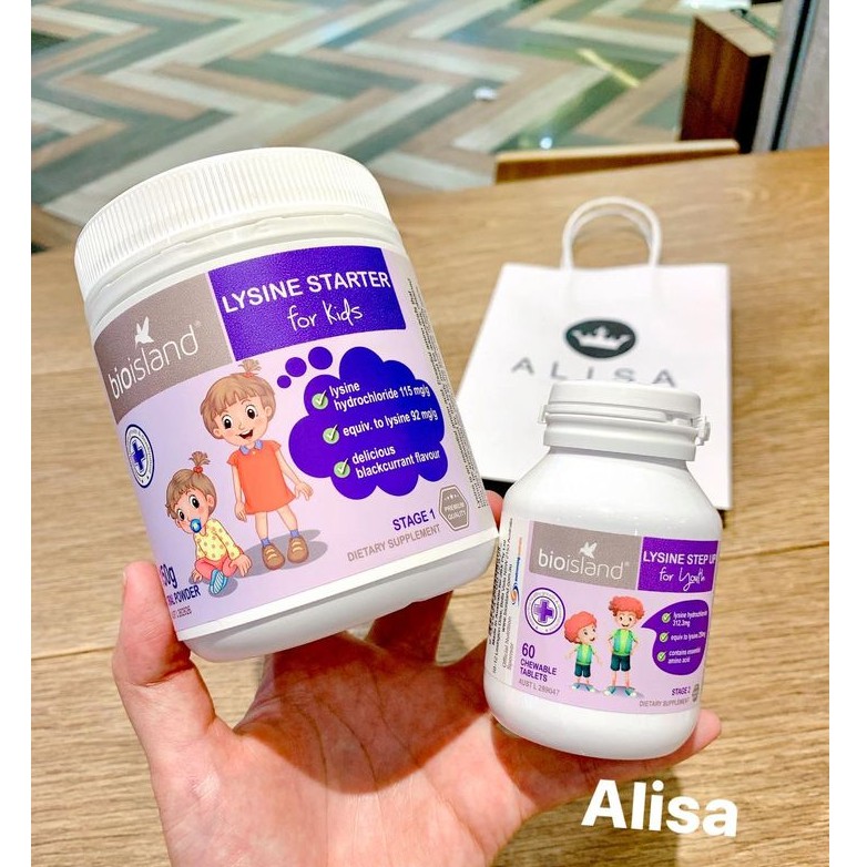 Bio Island Lysine Bột Úc - Tăng chiều cao - Giúp bé ăn ngon hơn