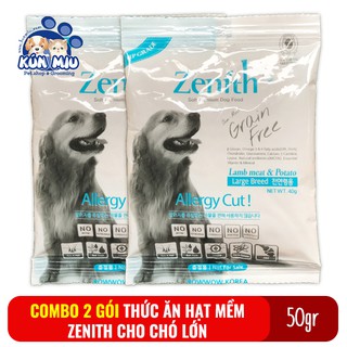 Combo 2 gói 40gr Thức ăn cho chó lớn dạng hạt mềm Zenith Large Breed