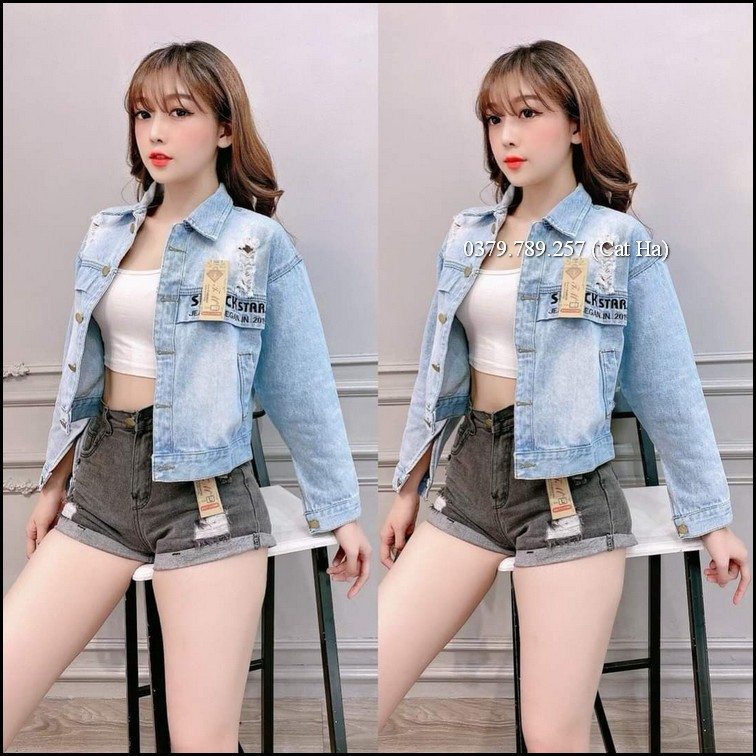 Áo khoác jean nữ BB cao cấp form dưới 58Kg Nice To You BB79