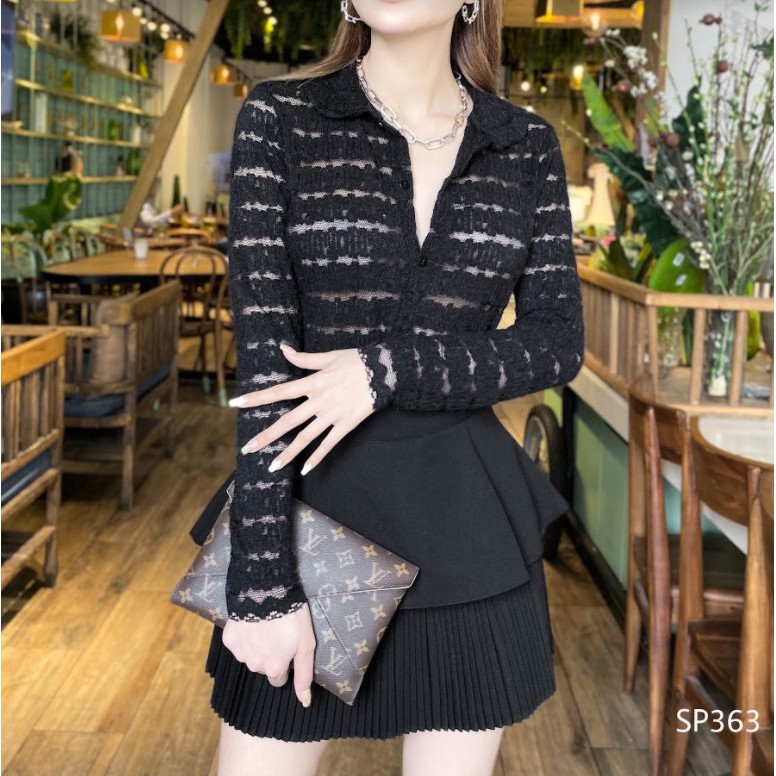 [ Mã WASTRUN4 giảm 10% tối đa 30K đơn 99K] CHIDU Áo sơ mi ren dài tay SP363 | BigBuy360 - bigbuy360.vn