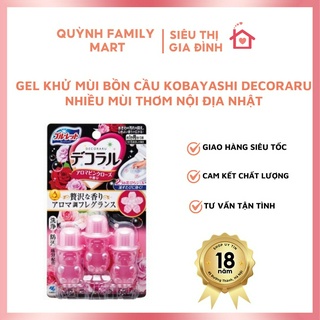 Gel khử mùi bồn cầu Kobayashi Decoraru nhiều mùi thơm nội địa Nhật