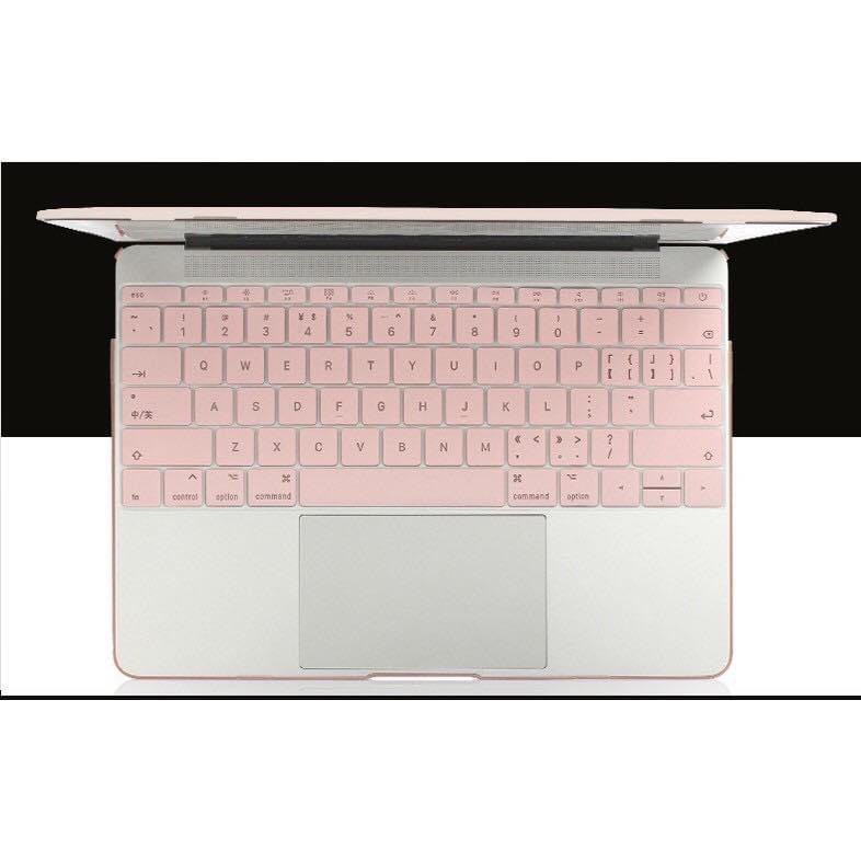 Combo Ốp Macbook Hồng Pastel Kèm Phủ Phím Quốc Tế (Tặng Nút Chống Bụi, Kẹp Chống Gẫy Sạc )