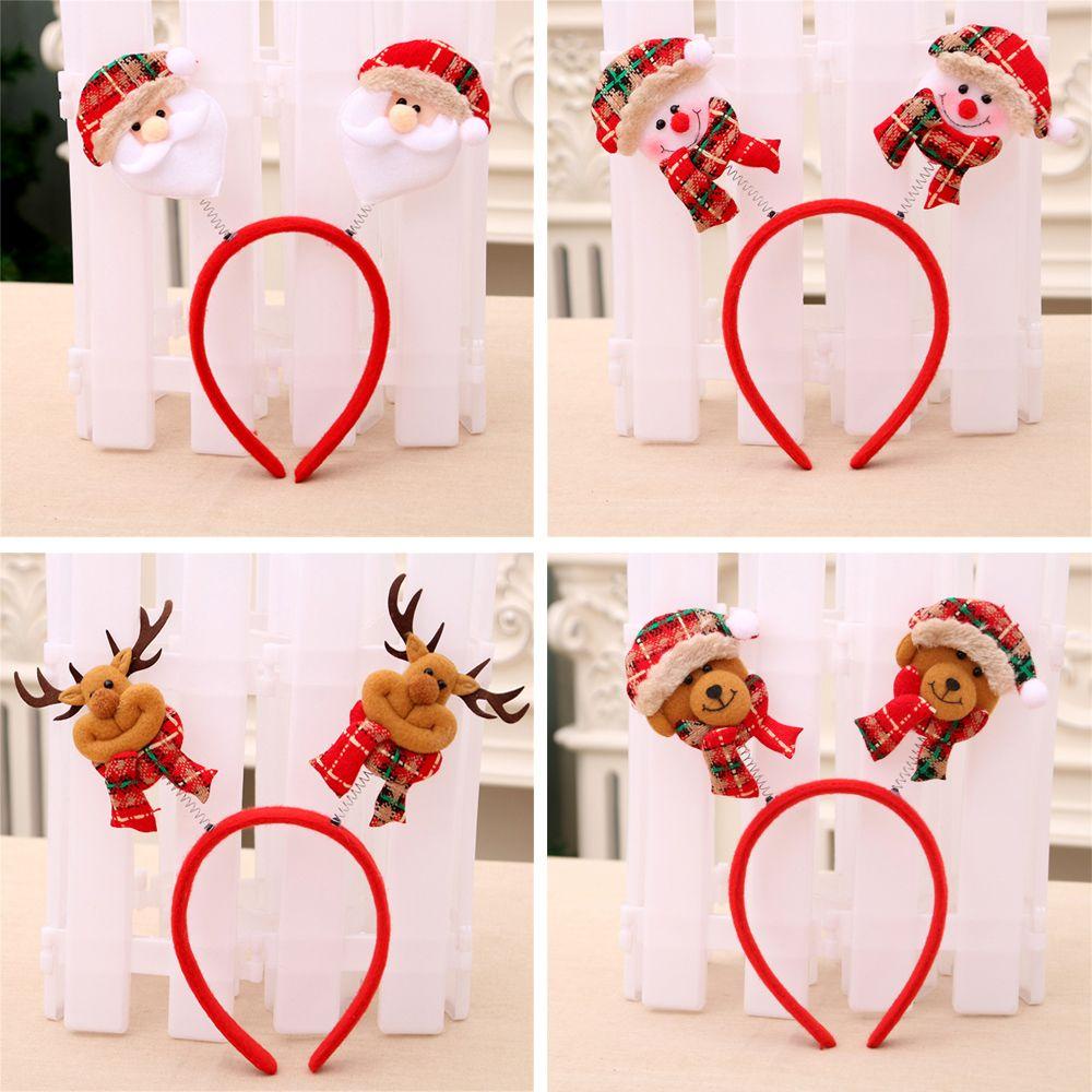 Băng Đô Cài Tóc Hình Ông Già Noel Và Người Tuyết Có Đèn Trang Trí Giáng Sinh