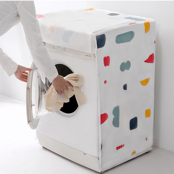 Áo Trùm Máy Giặt  7 - 9kg,  Áo trùm máy giặt vải 2 lớp chống nước, chống bụi, bền đẹp (Màu ngẫu nhiên)