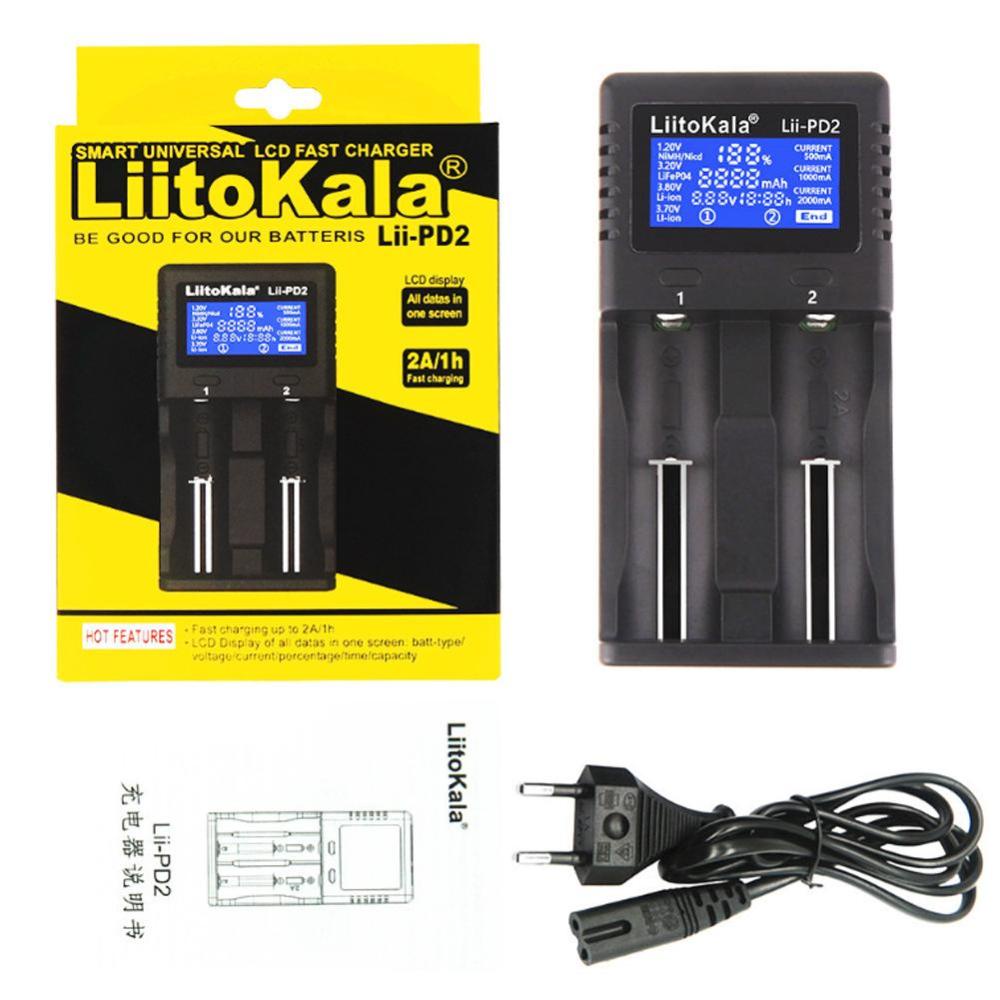 Bộ Sạc Pin Liitoka Lii-PD2 Cho Pin 18650 26650 21700 AA AAA 3.7V/3.2V/1.2V/ lithium NiMH N2U8
