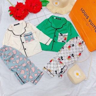 Bộ pijama lụa satin loại 1(6-20kg)