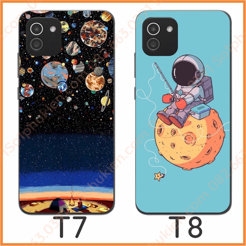 Ốp kính samsung a03 hình vũ trụ, ngân hà, sắc nét
