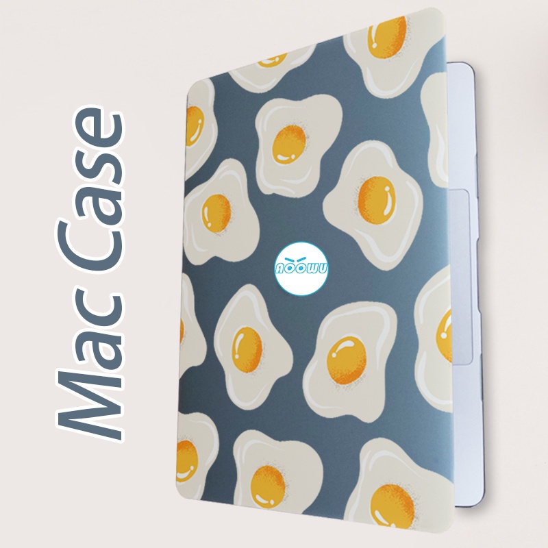 Vỏ máy tính xách tay Funny Fried Eggs có bàn phím cho MacBook mới nhất 2021 Pro 14 inch Pro 16 inch A2442 A2485 M1 Pro Max Air 13 Case 2020 A1932 A2179 A2337 Touch iD Pro 13 inch A2338 A2251 A2289