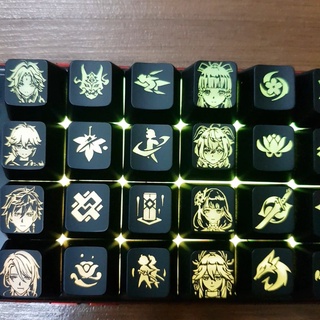 Keycap xuyên led skill E Q + Avatar nhân vật genshin impact xiao kazuha hutao ayaka raiden yae eula