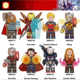 Minifigures  Các Nhân Vật Thor Iron Man Captian Ant Man War Machine Wasp WM6063