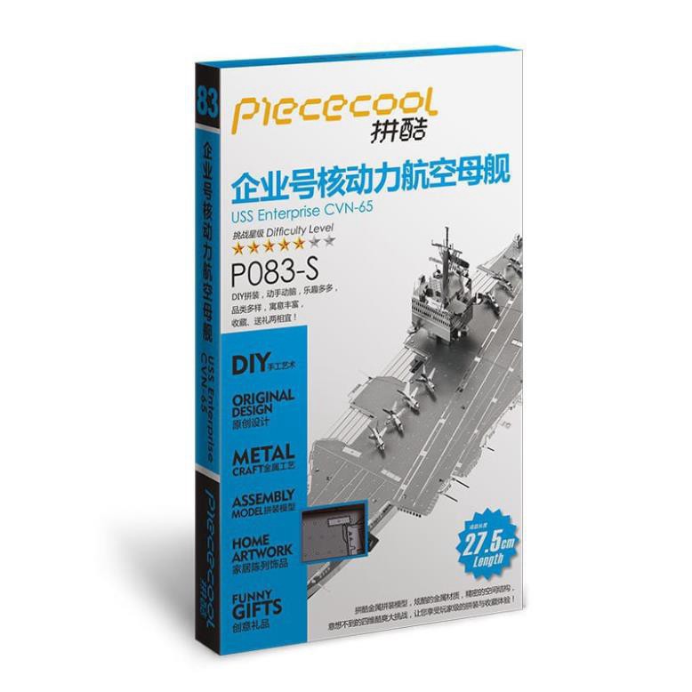 Mô hình lắp ráp kim loại Piececool P083-S - Tàu sân bay USS Enterprise (CVN-65)