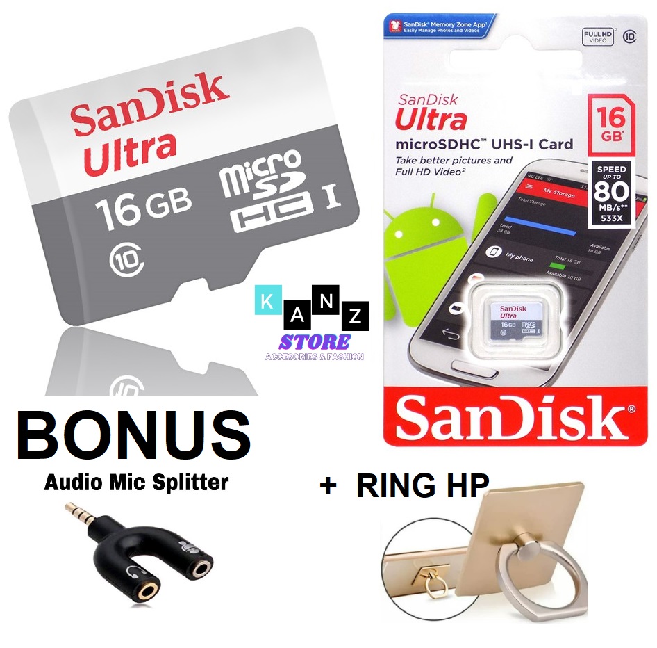 Thẻ Nhớ Sandisk Micro Sdhc 16gb