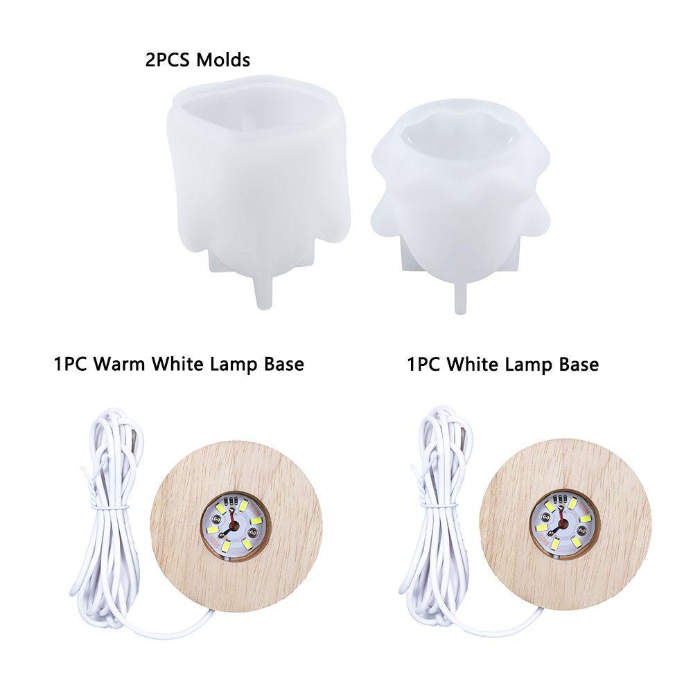 Bộ 2 Khuôn Đèn LED Bằng Nhựa Epoxy Hình Ma Trang Trí Halloween
