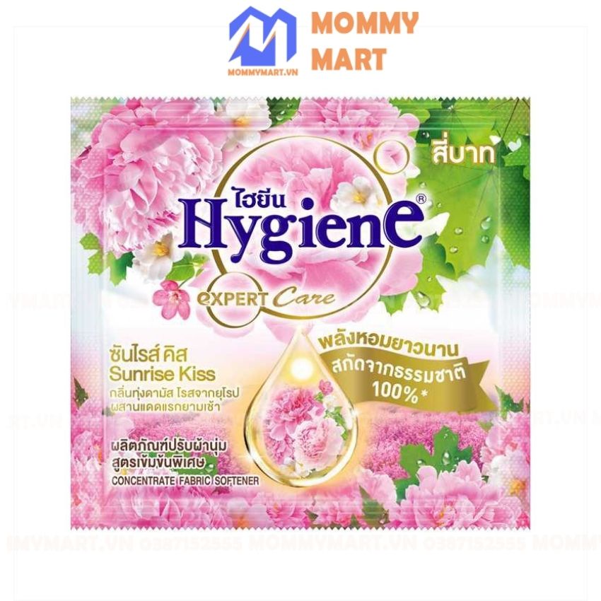 Nước Xả Vải Hygiene Thái Lan gói 20ml  Nước xả vải đậm đặc siêu thơm sử dụng tiết kiệm, an toàn cho da, Mommymart