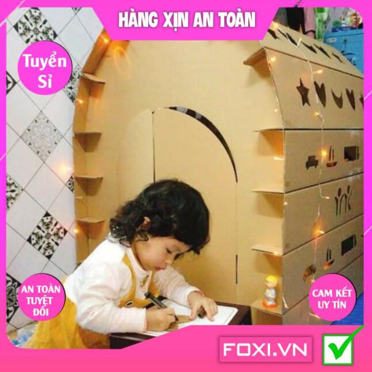 Nhà bìa carton cho bé-Chất liệu carton 5-7 lớp siêu bền-Chịu lực tốt-Giúp bé tăng khả năng sáng tạo và thích nghi tốt