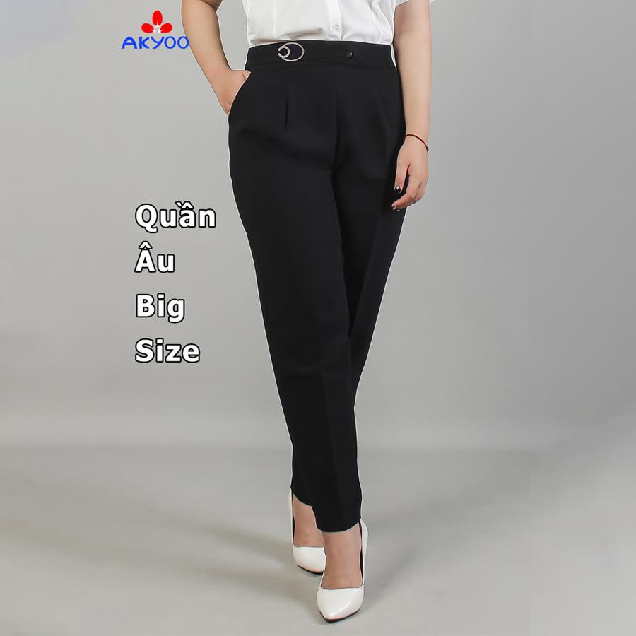 FREE SHIP - QUẦN ÂU BAGGY BIG SIZE CÔNG SỞ AKYO NỮ GIỚI (60KG-100KG) VÒNG 3 MAX 130CM | BigBuy360 - bigbuy360.vn