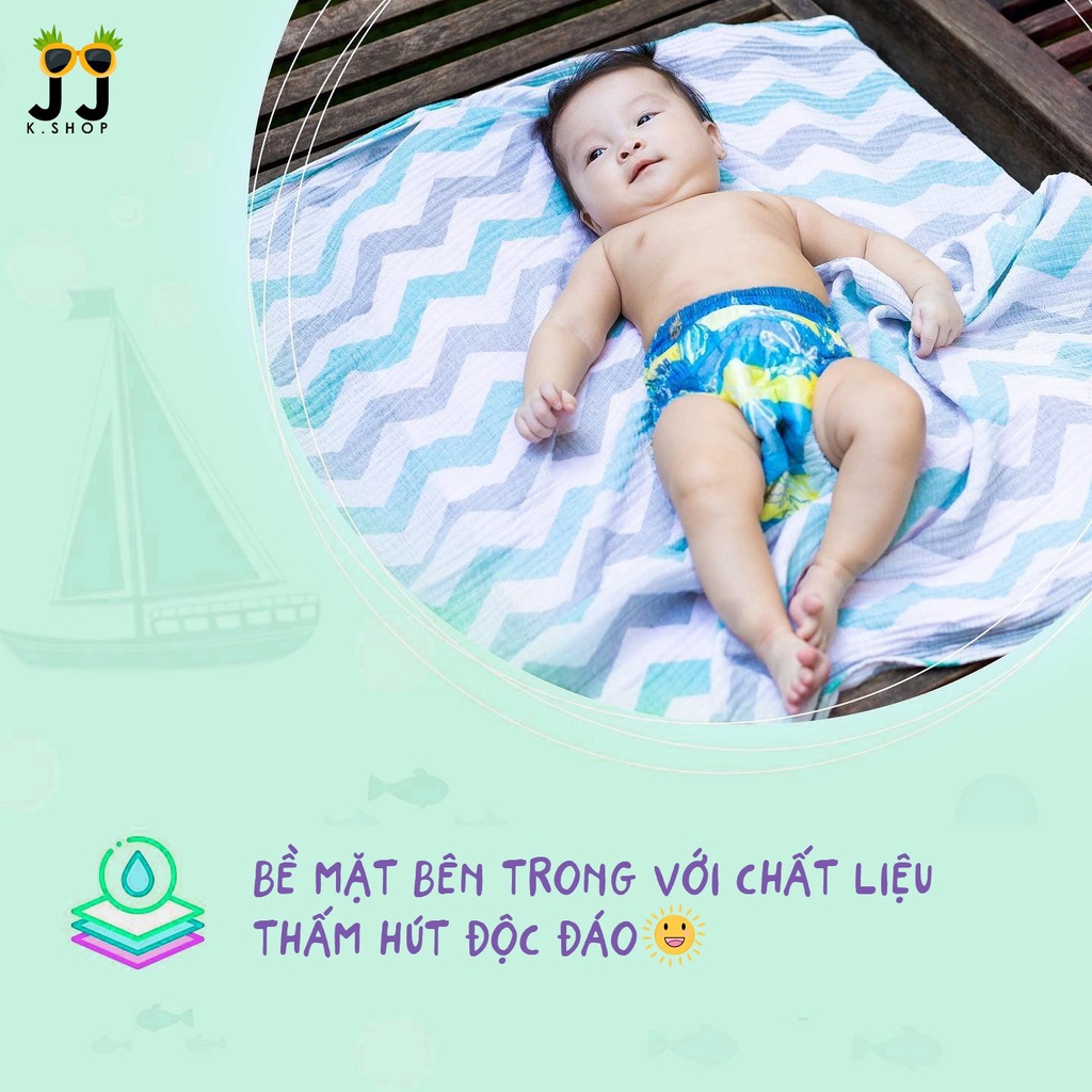 Combo Đi Bển Mùa Hè Phao Bơi Chống Lật Barrot Và Tã Bơi Tropic Fish Cho Bé