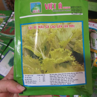 Hạt giống rau cải bẹ mào gà cao sản Việt Á trồng dễ bằng thùng xốp