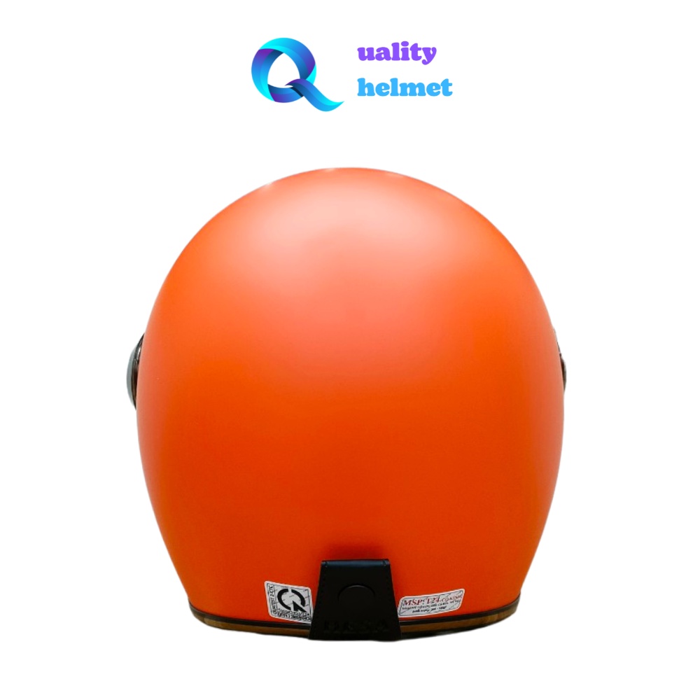 Mũ hảo hiểm 3/4 trùm đầu cao cấp cam có kính hàng chính hãng bảo hành 12 tháng