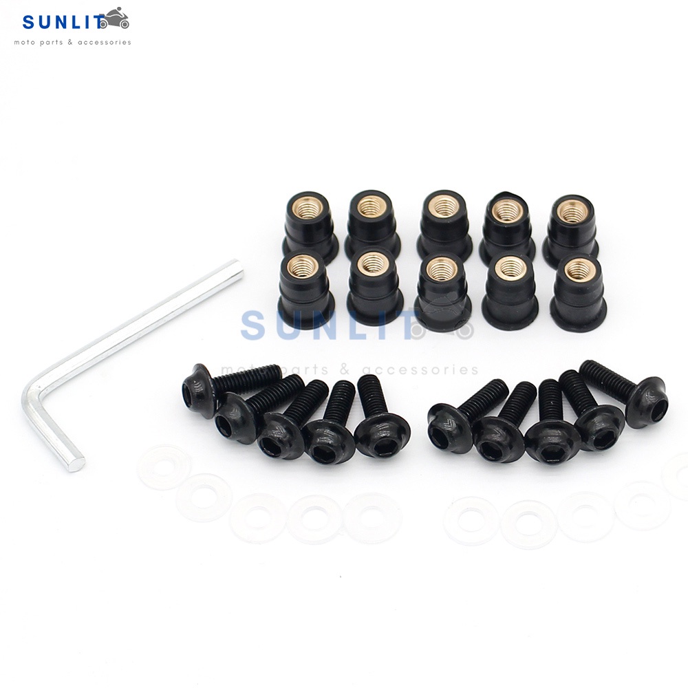 Bộ 10 Ốc Vít M5 5mm Chống Rung Thông Dụng Cho Kính Chắn Gió Xe Máy HONDA ADV150 adv 150 adv