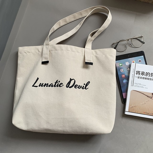 Túi Tote Vải To Canvas YOLA shop Có Khóa Kéo Cỡ Lớn Đựng Laptop A4 , Đeo Vai Đi Học Đi Chơi Du Lịch TUIV.005