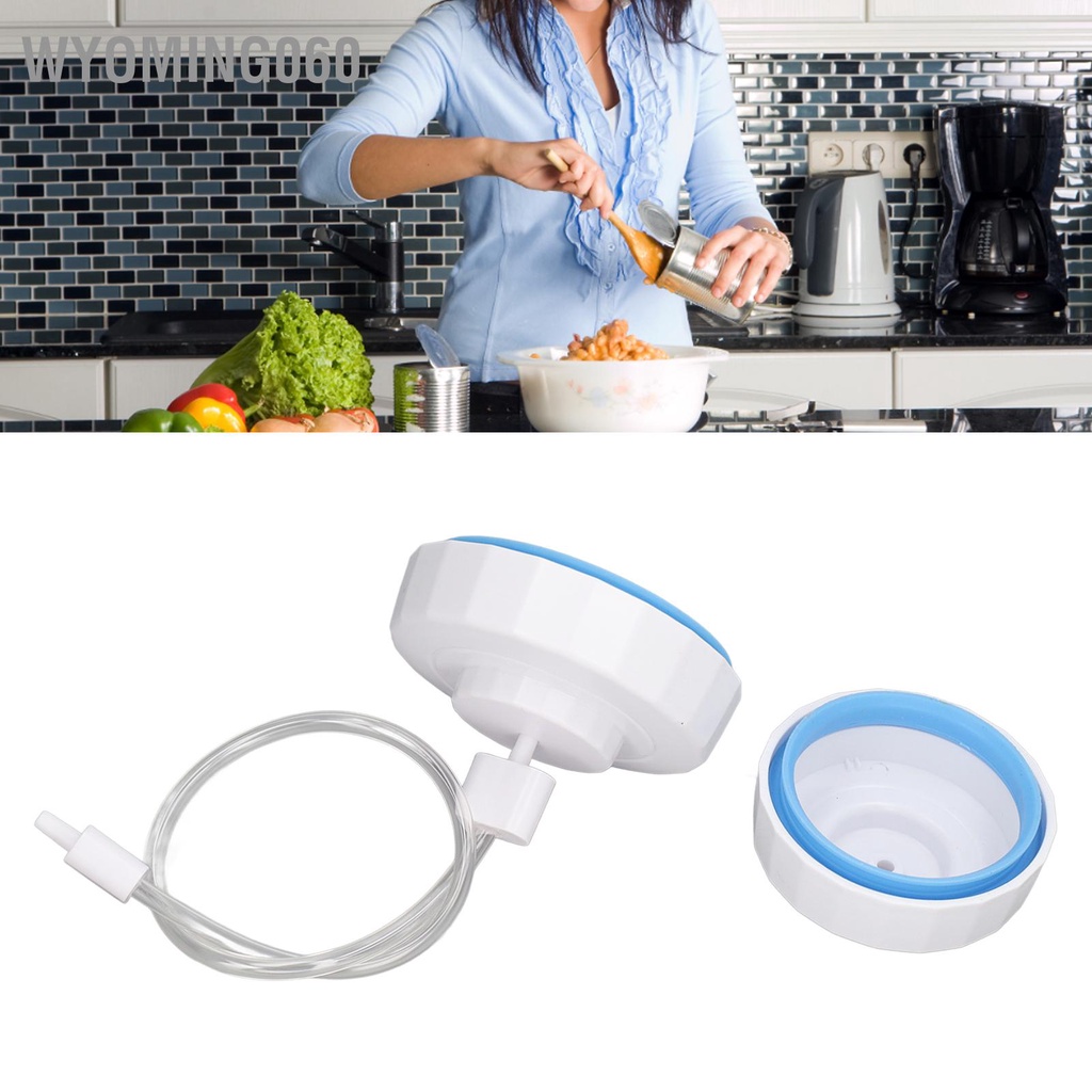 Wyoming060 Jar Sealer Bảo quản thực phẩm Hướng dẫn sử dụng Bộ niêm phong chân không với ống để tiết kiệm Lọ Mason miệng rộng thông thường