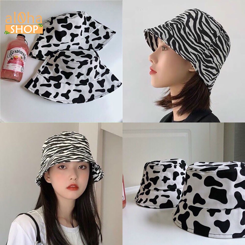 Nón bucket bò sữa ( ngựa vằn) - mũ tai bèo Ulzzang phong cách, cá tính