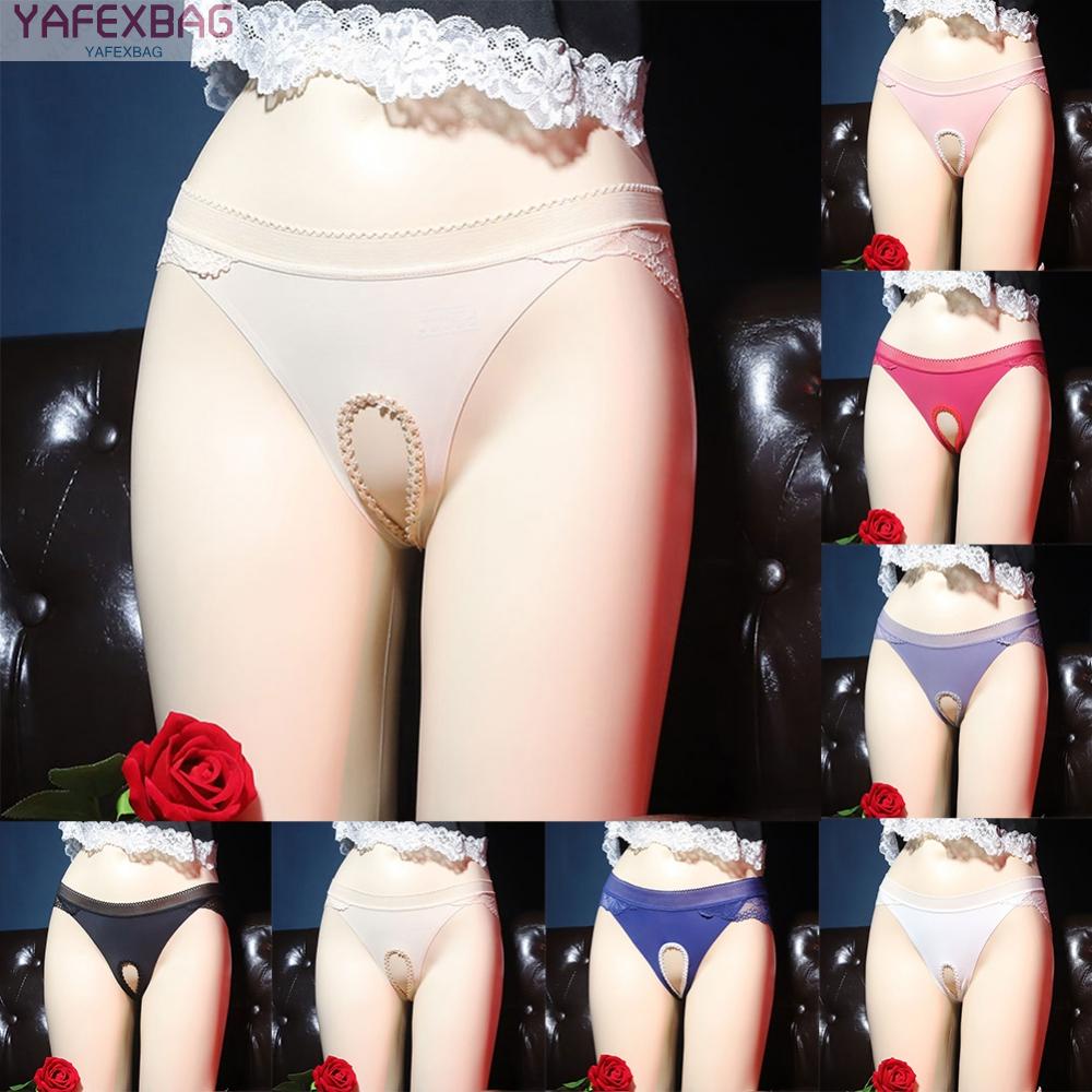 Men Sexy Briefs Briefs Crotchless Elastic Erotica Ice Silk Lingerie No Trace