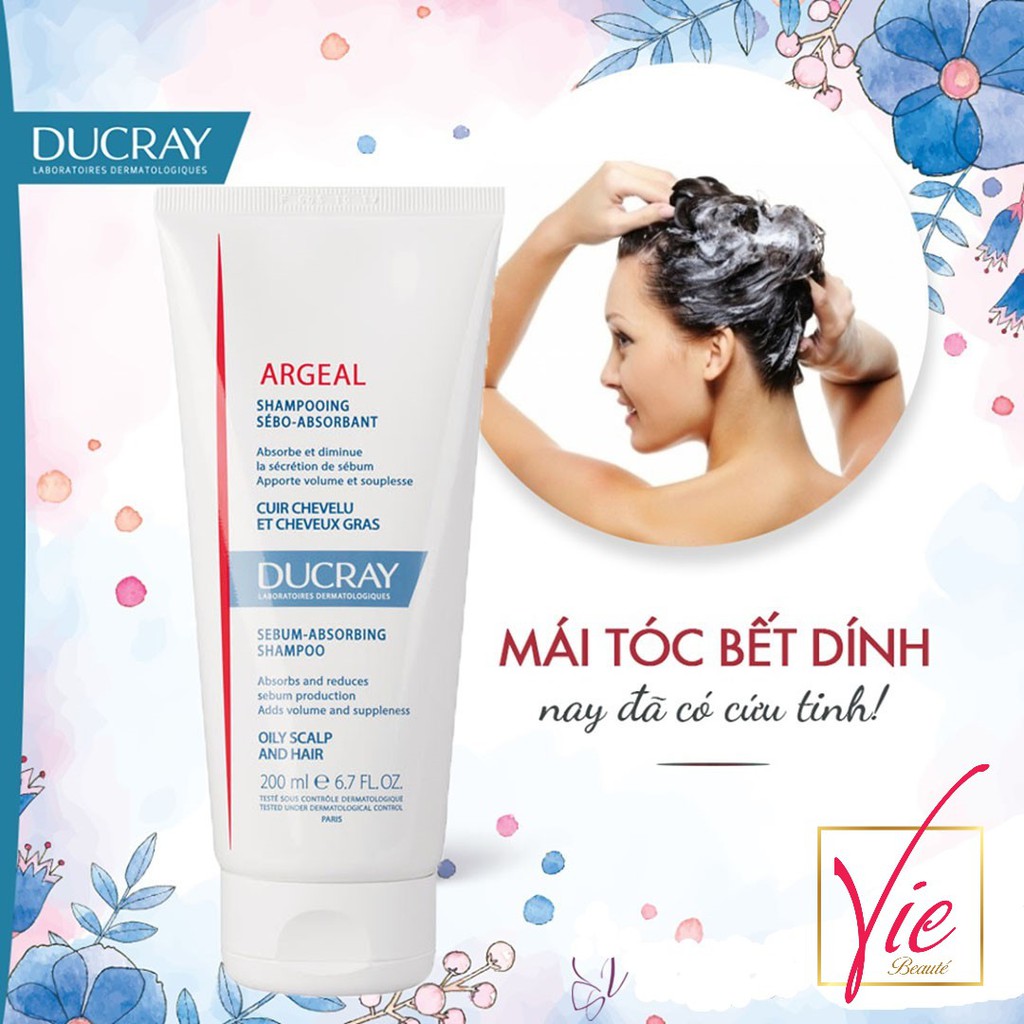 Dầu gội Ducray Argeal Shampoo For Only Hair làm sạch gàu và bã nhờn 200ml