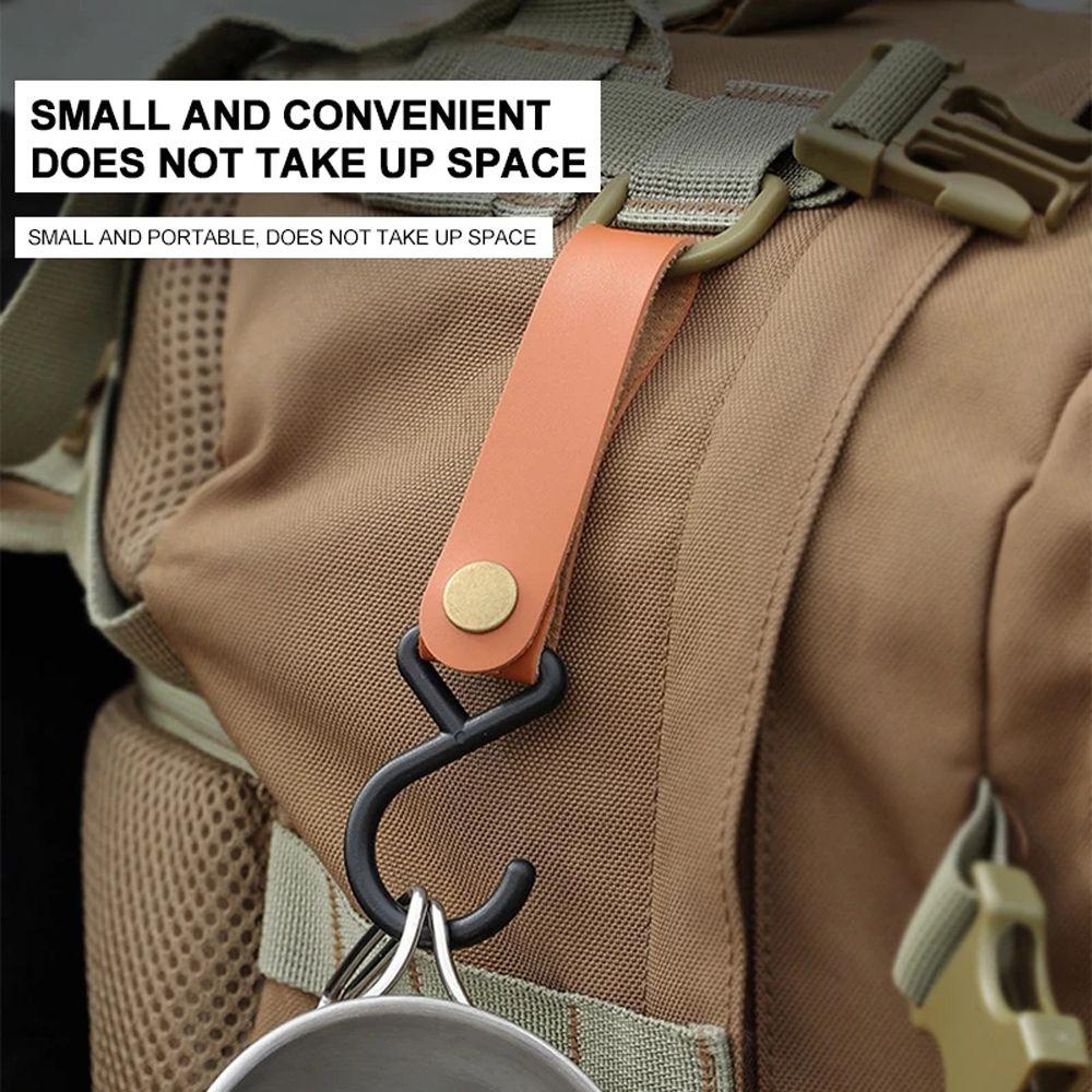 Móc Treo Đồ Hình Chữ S Bằng Da Tiện Dụng Khi Đi Cắm Trại