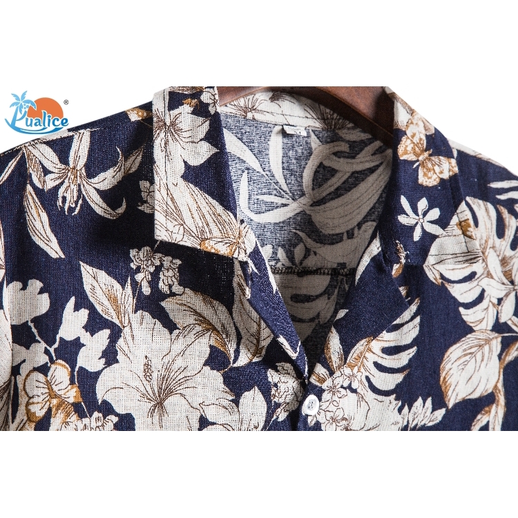 Cotton hemp ethnic style suit collar short sleeve shirt557 | BigBuy360 - bigbuy360.vn