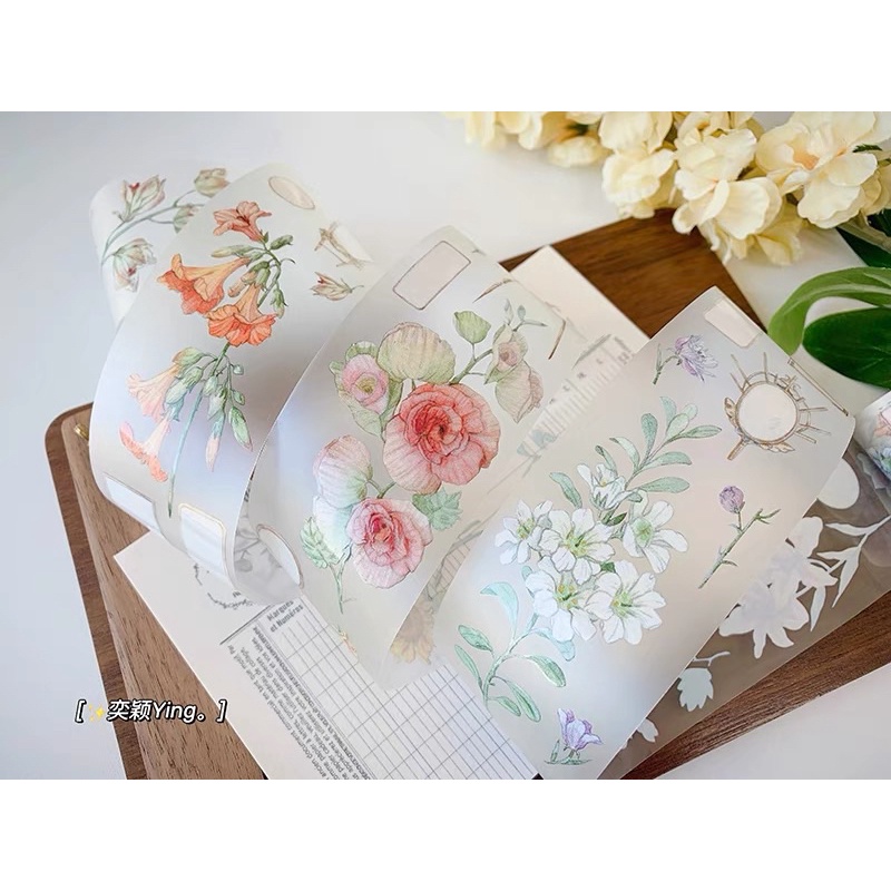 Cuộn washi “In Blossom” siêu xinh trang trí journal phong cách vintage