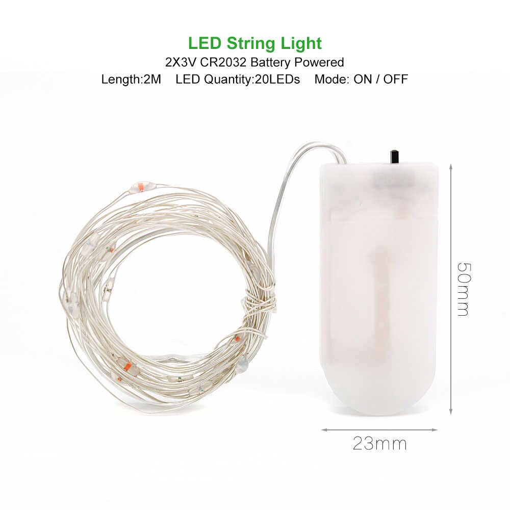 Dây Đèn Led Trang Trí 2m 20 Bóng