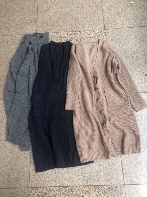 Áo cardigan dáng dài xuất dư size XS-L (45-65kg) | BigBuy360 - bigbuy360.vn