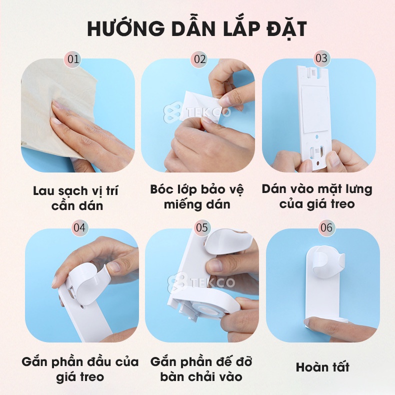 Giá Dán Tường Treo Bàn Chải Điện, Kem Đánh Răng, Sữa Rửa Mặt - Móc Treo Đồ Gắn Tường Nhà Tắm