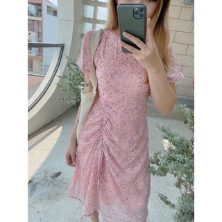 Đầm rút dây nhún hoa nhí 3 màu