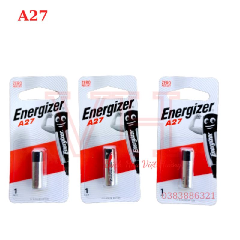 [CHÍNH HÃNG] Pin A23, A27 Energizer chính hãng 12V Alkaline dùng cho remote cửa cuốn, chuông cửa (sẵn hàng)