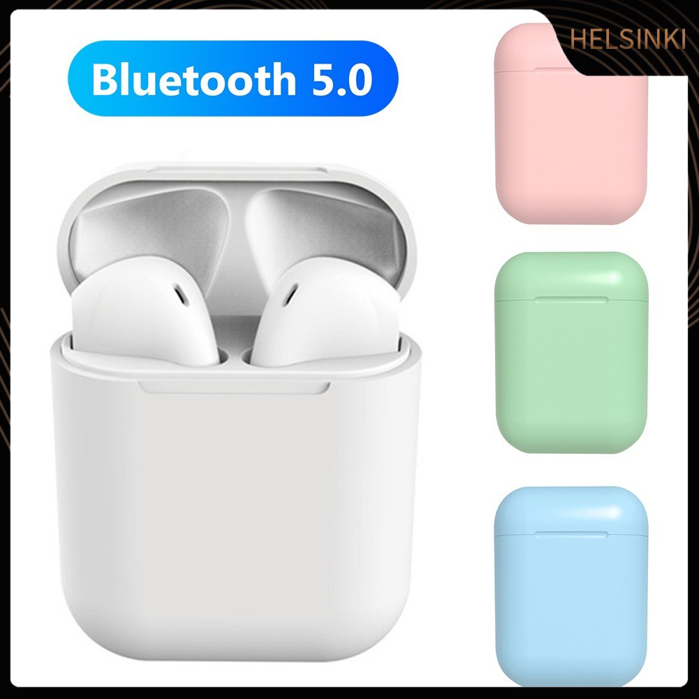 Tai Nghe Bluetooth 5.0 Hel + Inpods12 Hình Bánh Macaron Điều Khiển Cảm Ứng